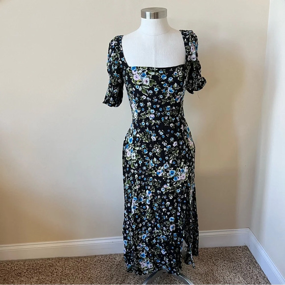 Zara Floral Print Midi Dress floral Multicolor 26044 - Picture 3 of 11